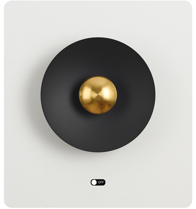 WIN Light luxury living room background round color wall lamp