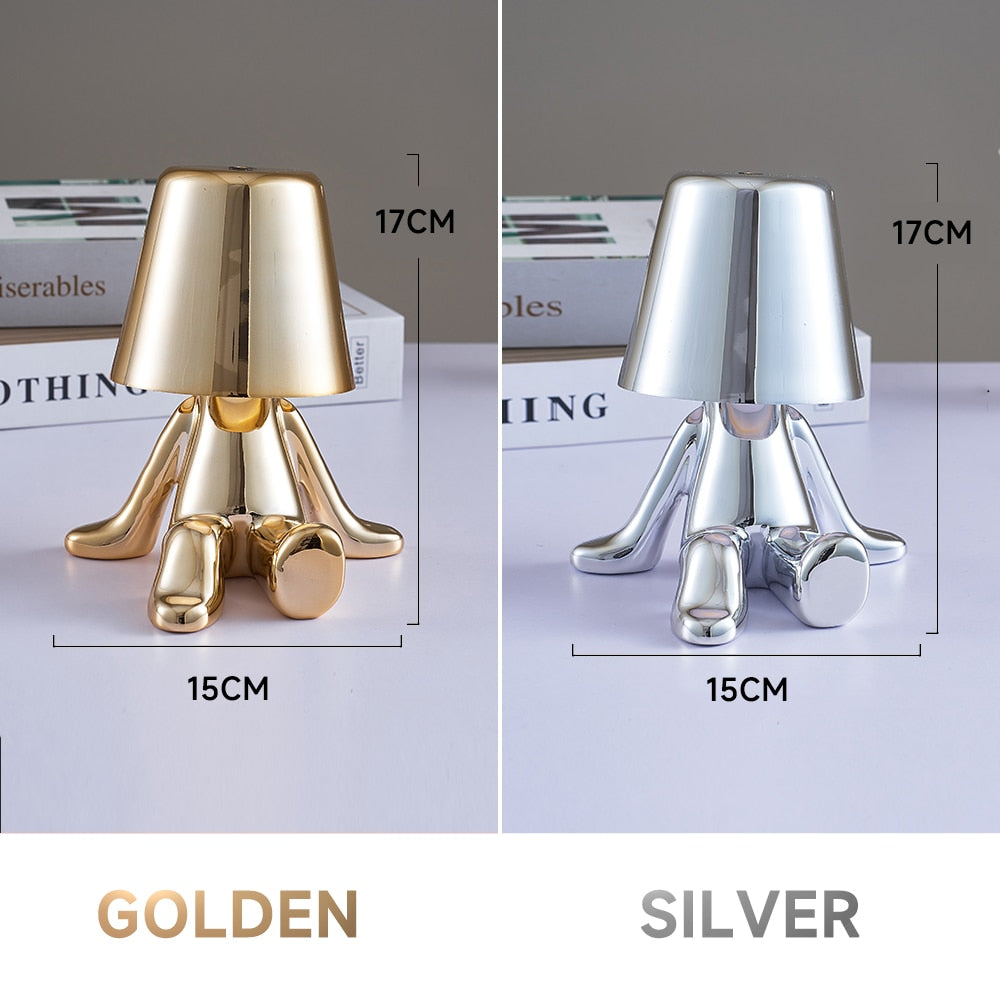 PQ Golden/Silver Statuette LED Aluminum