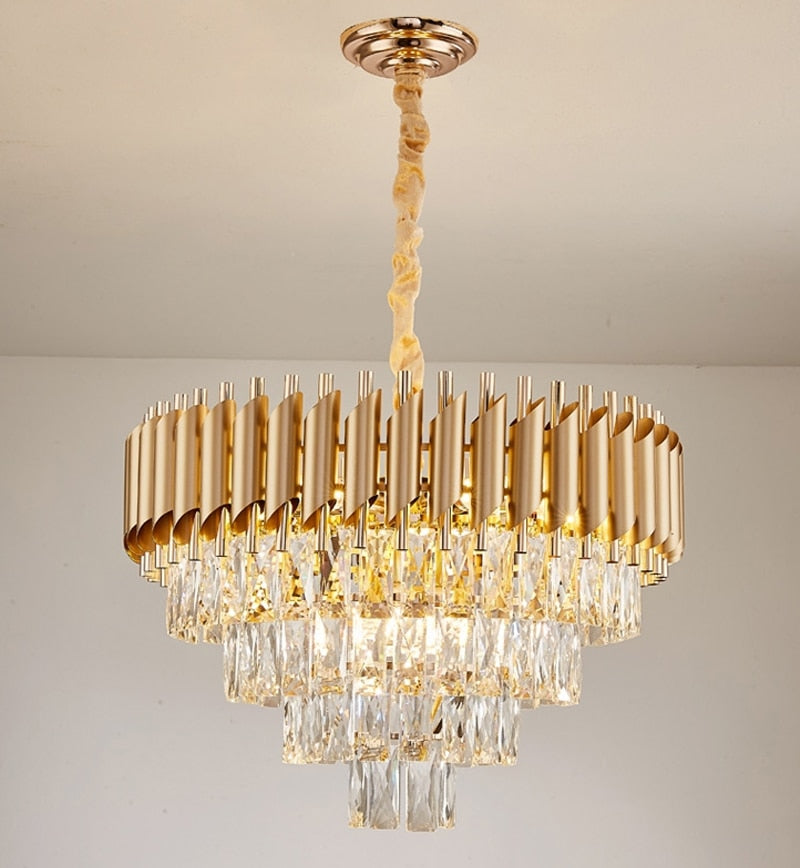 Ylk Black/Gold Zivah Crystal Chandelier