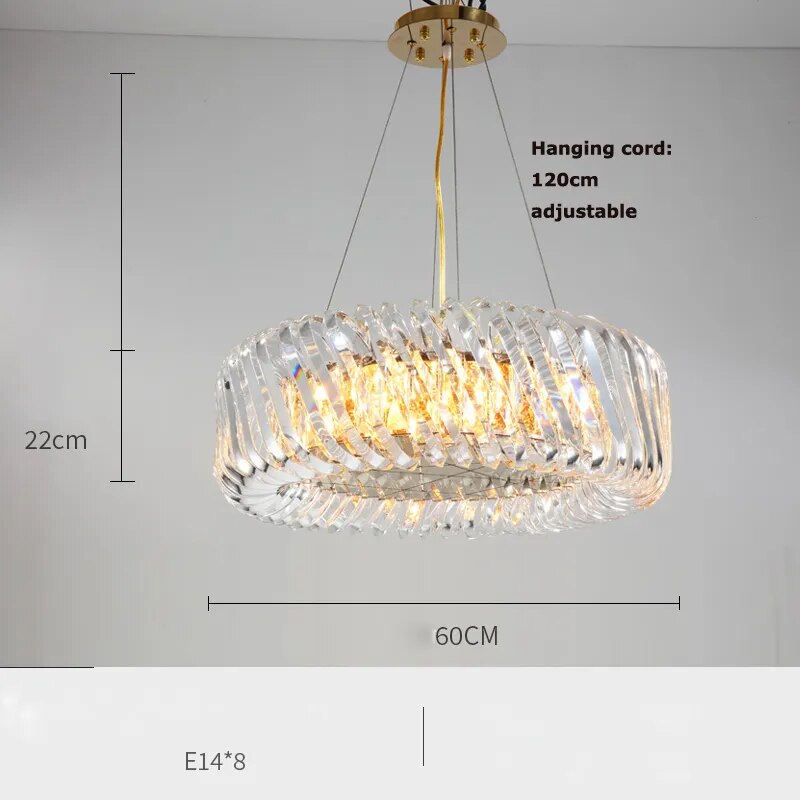 Kolia Art Deco Crystal Glass LED Dimmable Ceiling Chandelier