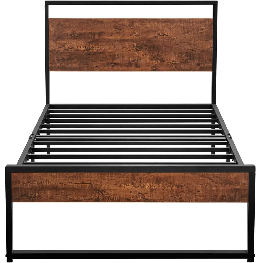 Saga Wooden Twin Bed Frame