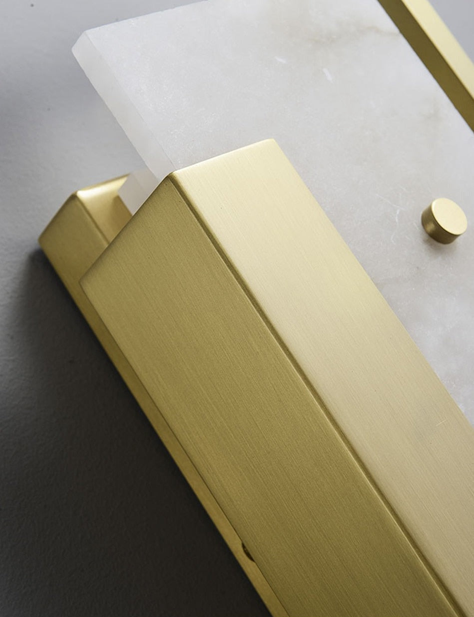IIS Luxury Marble LED 6W Copper Golden Wall Lamp