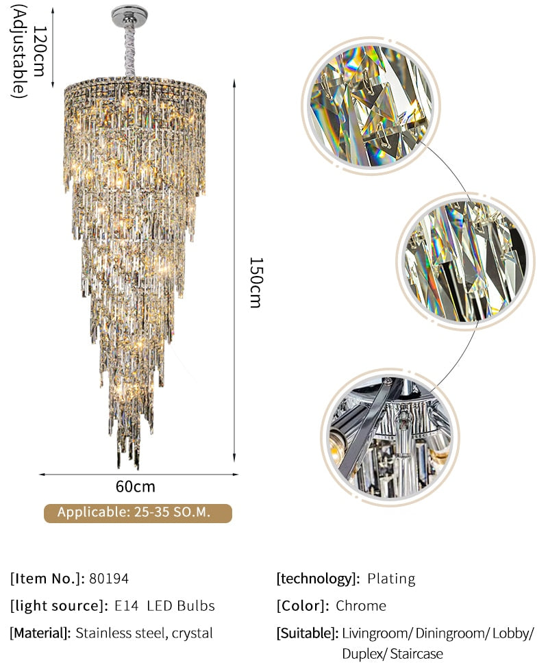 Ylk Yasmina Luxury Crystal Chandelier