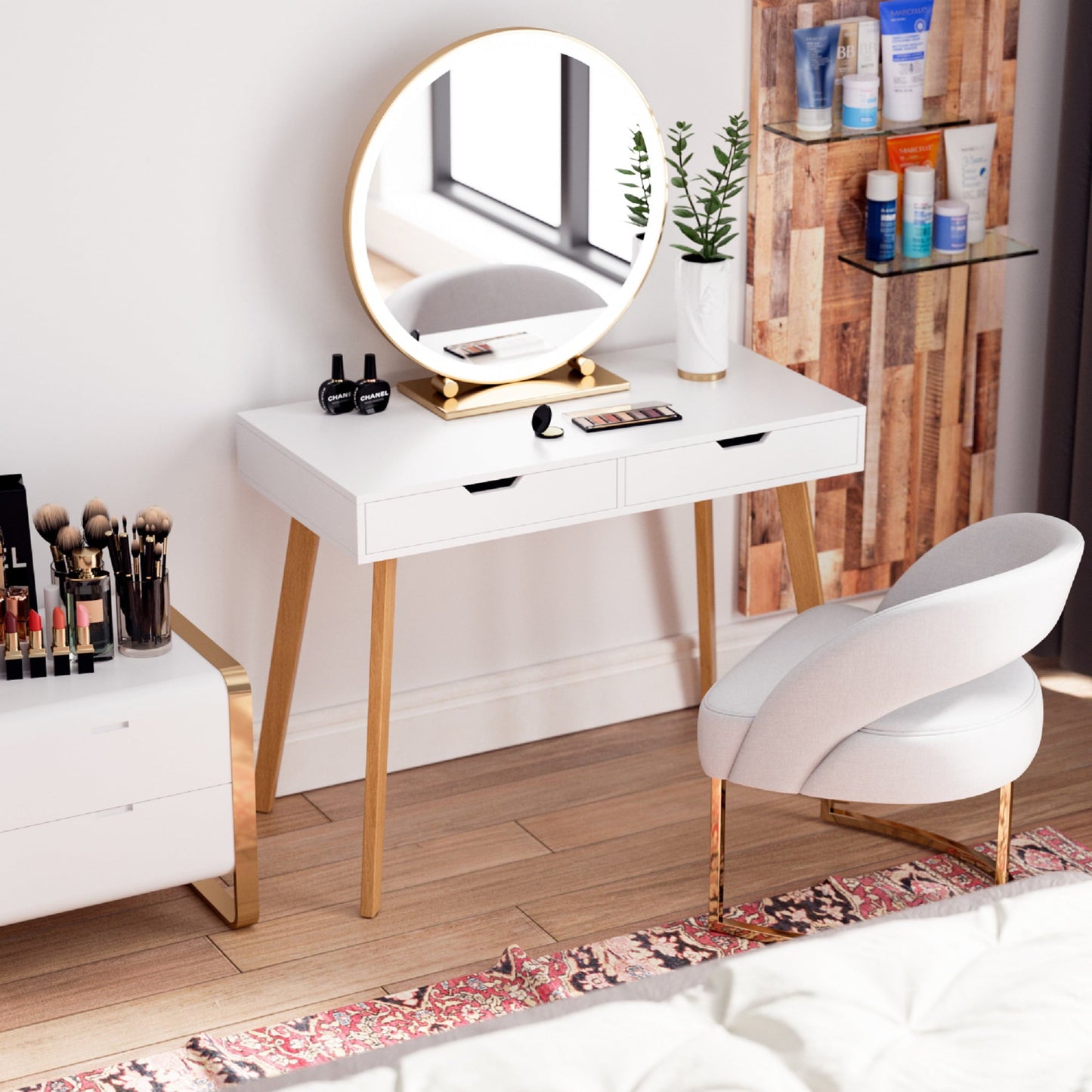 Bjarne -  Writing Computer Desk Simple Study Table Makeup Vanity Table