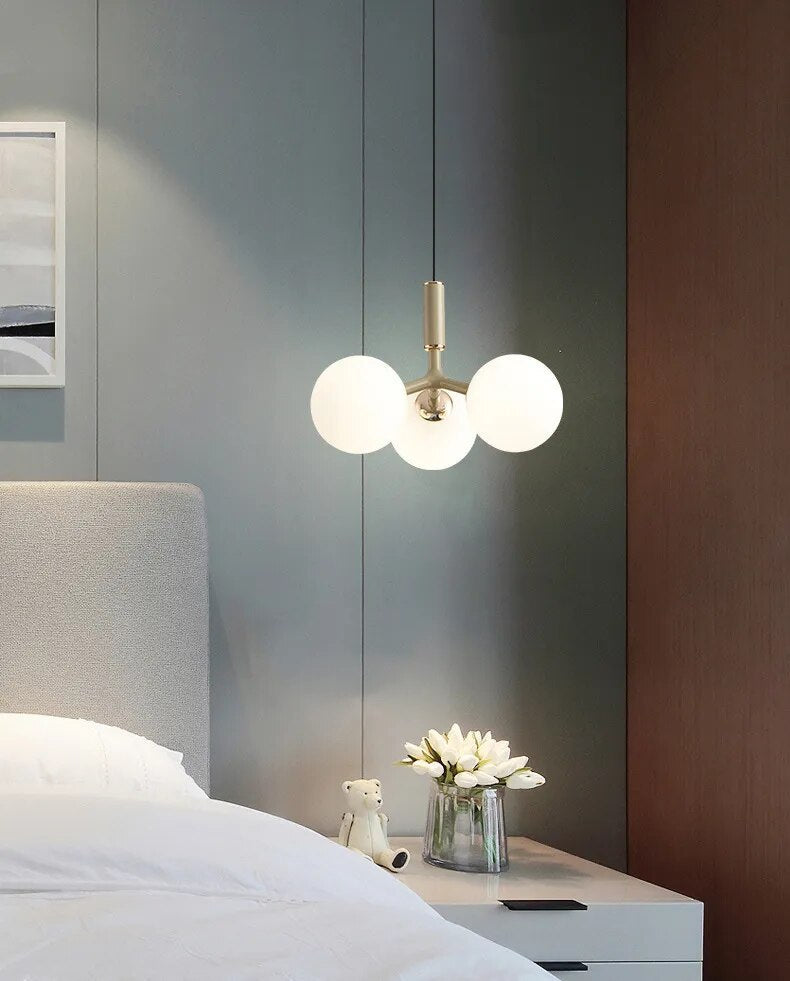 Nordic Modern and Minimalist Magic Bean 9 White Glass