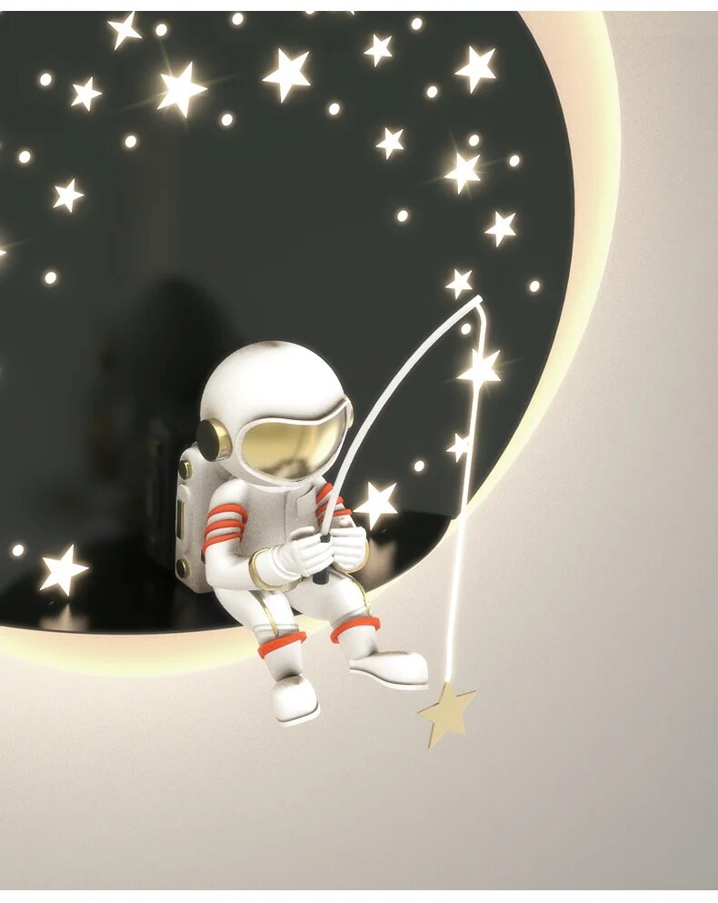 MAV Kid's room creative Wall Lamp Stars Projection Astronaut Decoration