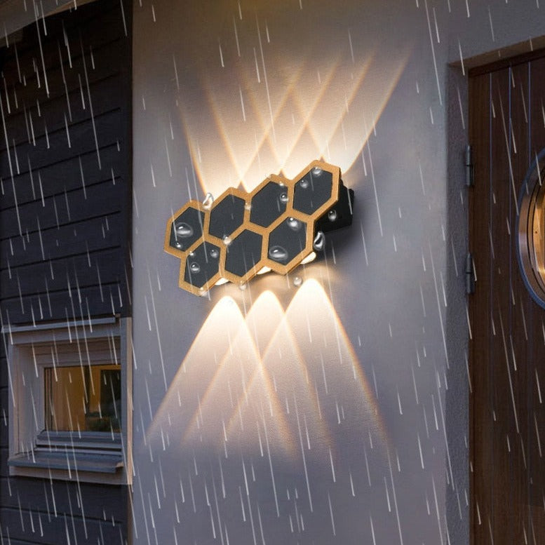 WIN LED Waterproof Hexagonal Outdoor IP65 Wall Light Up And Down Double-headed