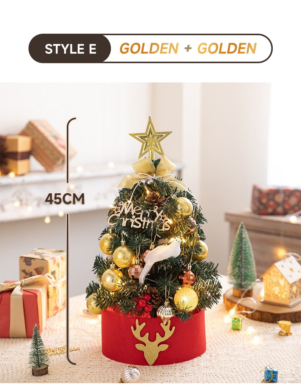 PQ 45CM DIY Desktop Christmas Tree Night Lights