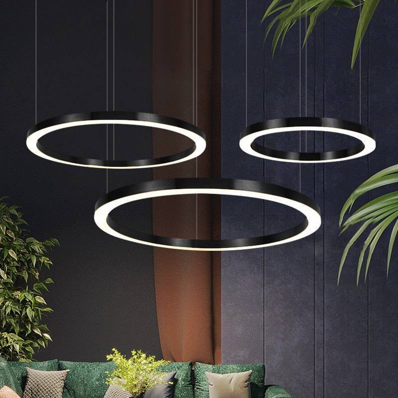 Ylk Bosque Black Ring Chandelier