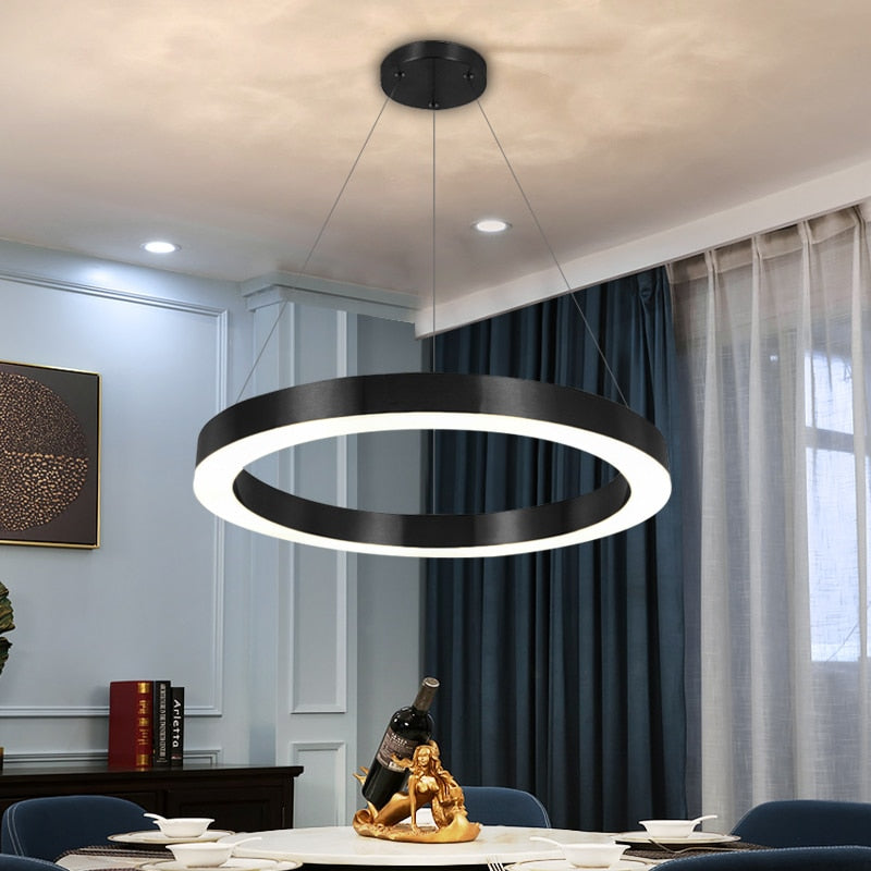 Ylk Bosque Black Ring Chandelier