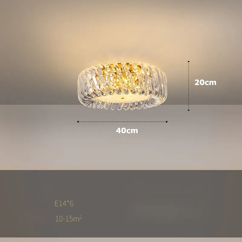 Kolia Art Deco Crystal Glass LED Dimmable Ceiling Chandelier
