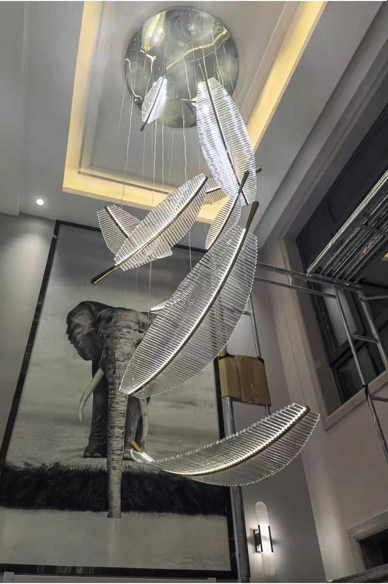 Ylk Feather Design LED Chandelier