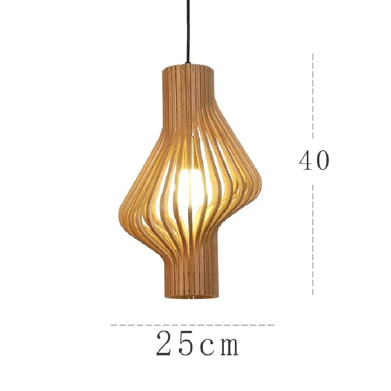 Nordic Wooden Cage Chandelier Birdcage Pendant Lights
