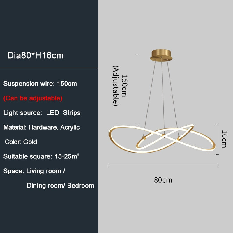 Ylk Creative Design Gold Pendant Light