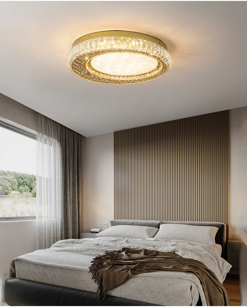 Ylk Luxury Gold Crystal Chandelier