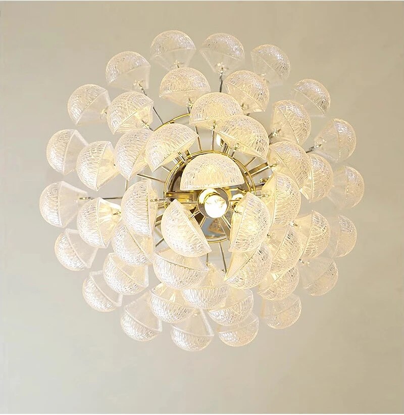 Ylk Murano White Glass Chandelier