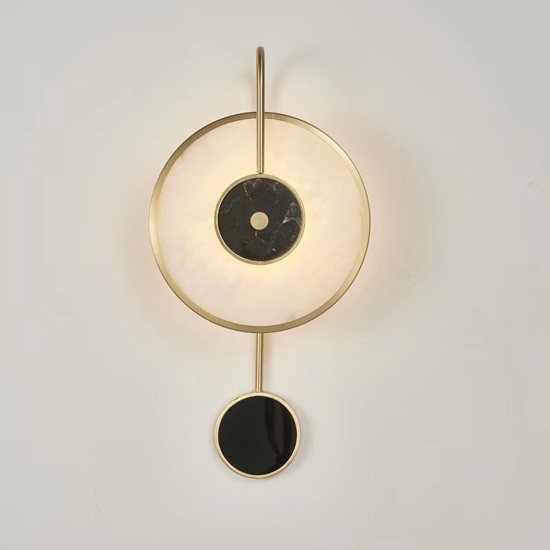 Oud Nordic Round Marble Sconce