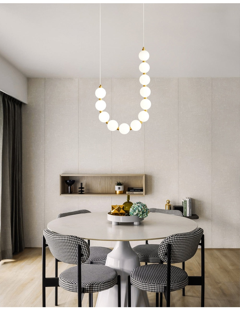 Mak Modern White Ball Pendant Light