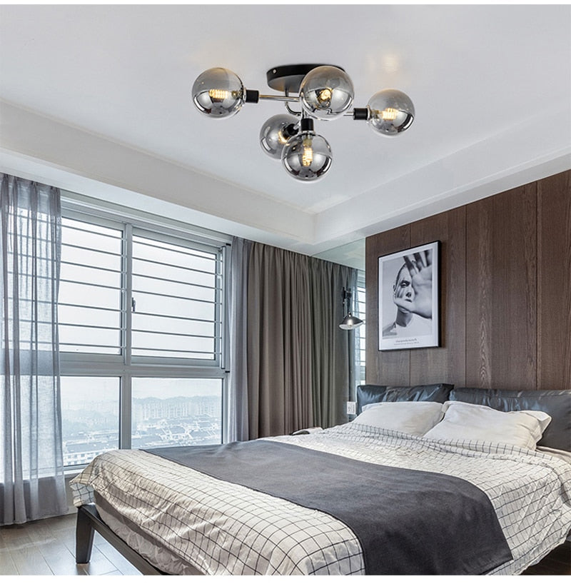 Wad Nordic Round Glass Chandelier