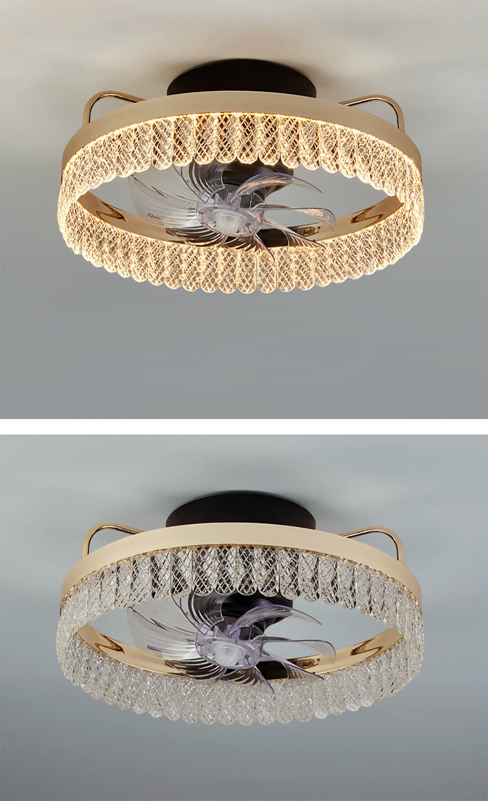 Privet 2023 Crystal Ceiling Fan