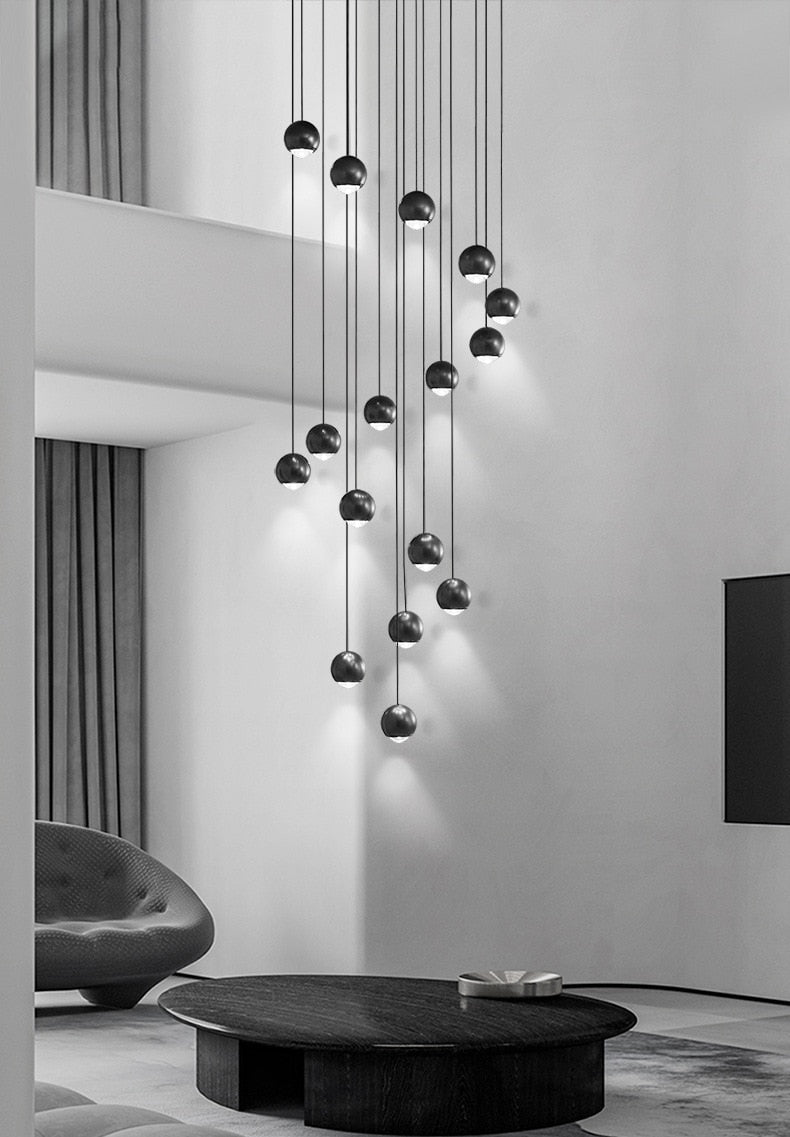 APEX Modern LED Duplex Hall Lighting Spiral Staircase Pendant Light