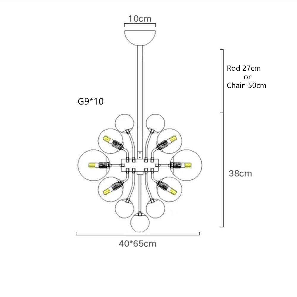 Olga Chandelier Minimalist Pendant Light