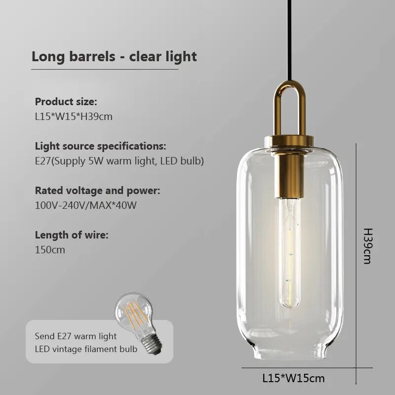 Modern Glass Pendant Lamp Light