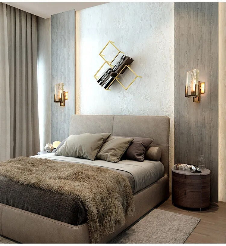 Vintage Bedroom Bedside Wall Lamp Luxury