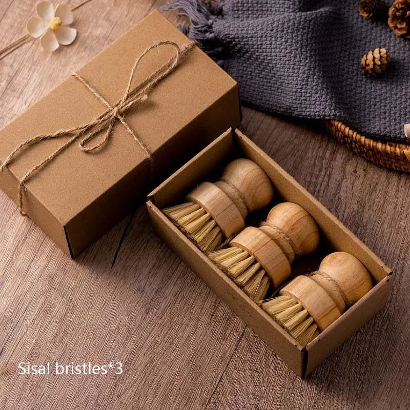 Kabbi - Natural Dish Cleaning Brush Wooden Handle