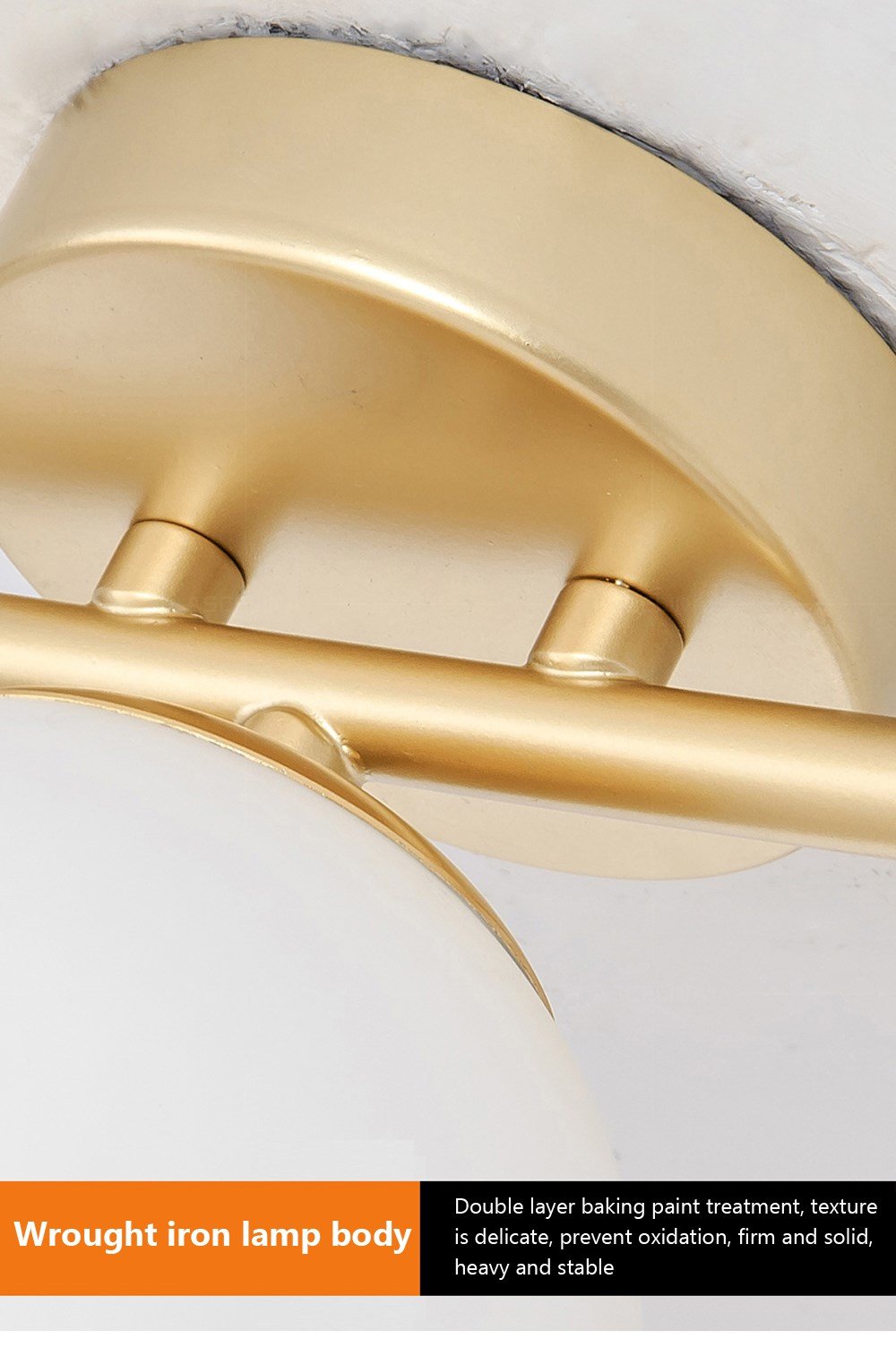 DAR Nordic LED Glass Ceiling Light White Ball Creative Golden