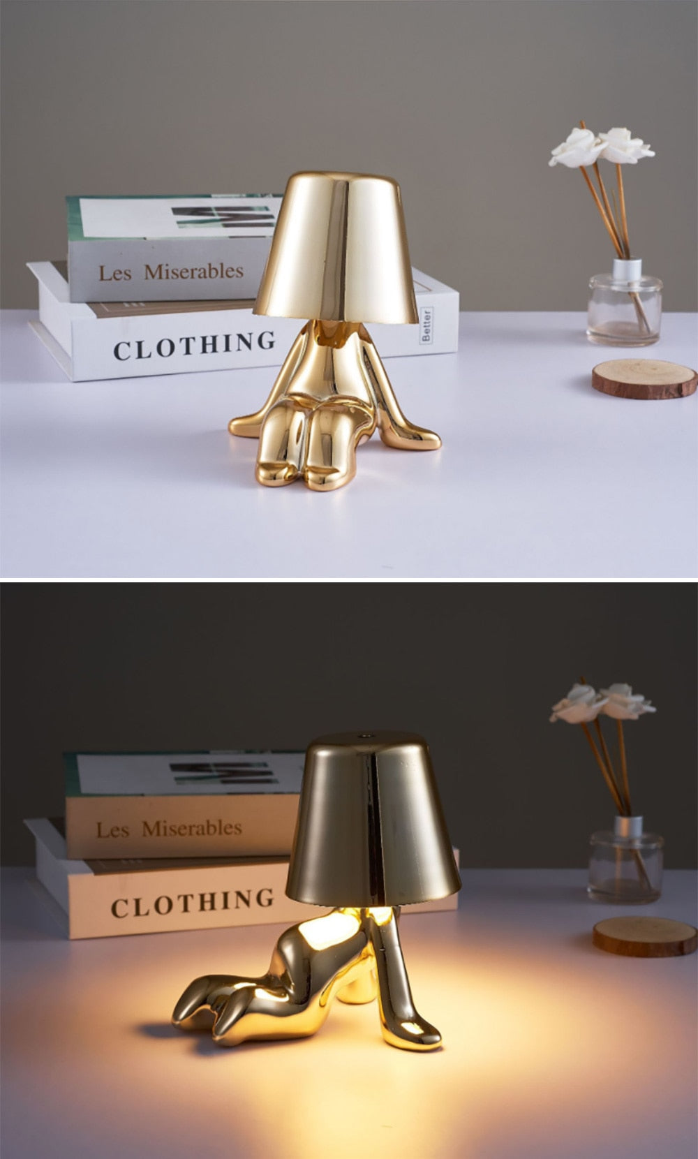 PQ Golden/Silver Statuette LED Aluminum