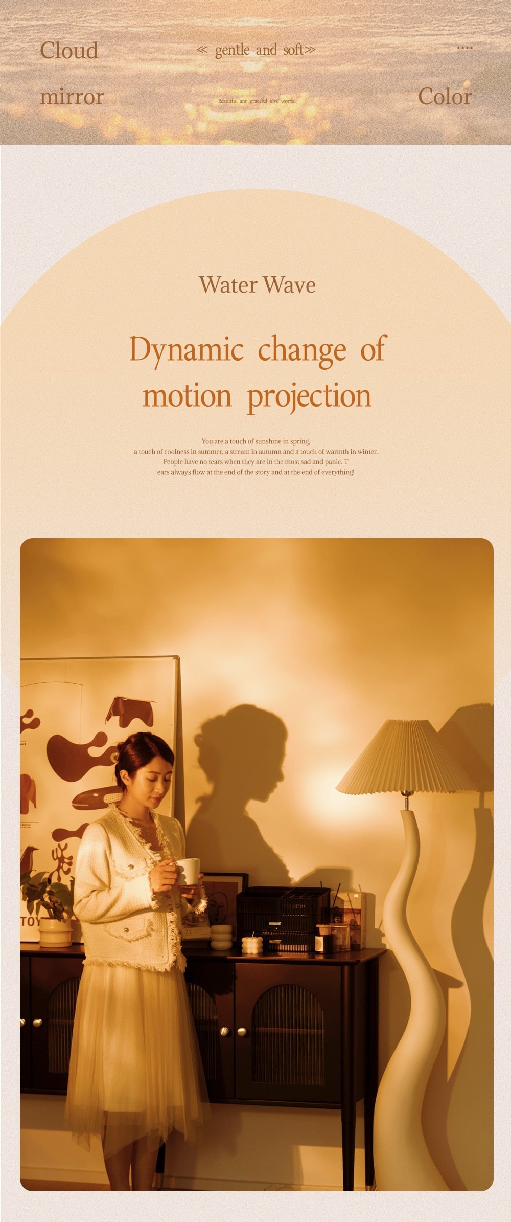 Pq Rotating Water Ripple Night Light