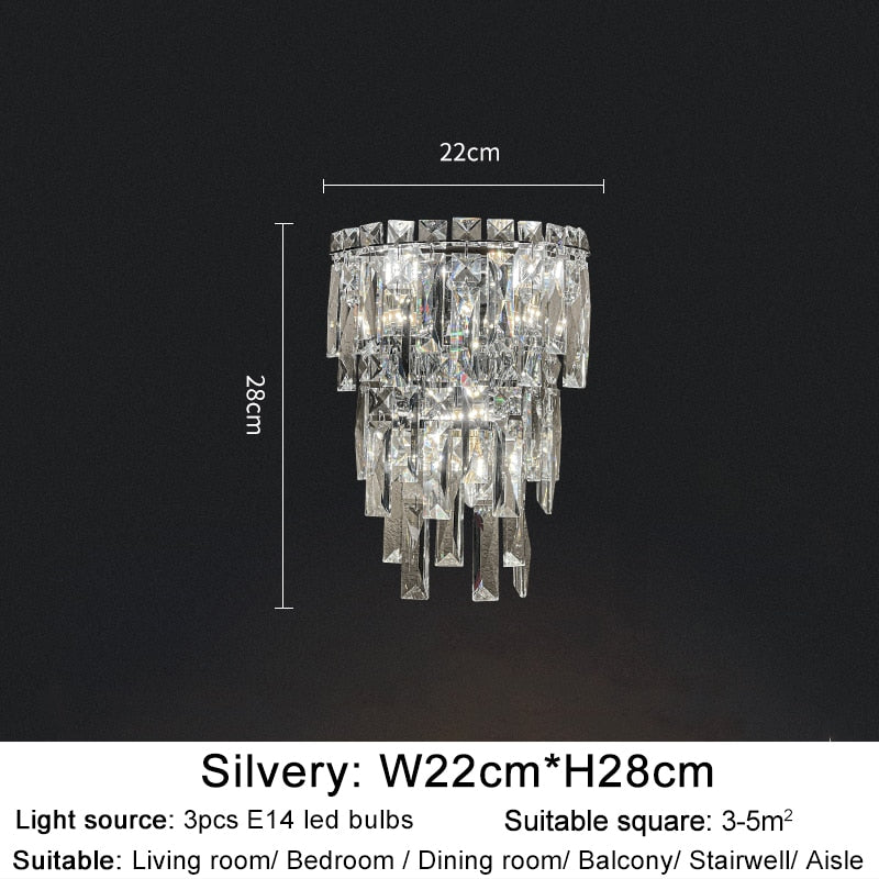 Ylk Tain Luxury Crystal Wall Lamp
