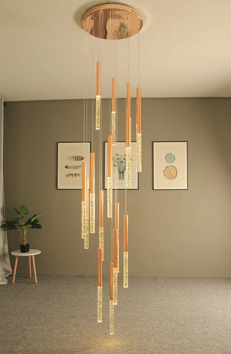 Ylk Touse Long Crystal Chandelier