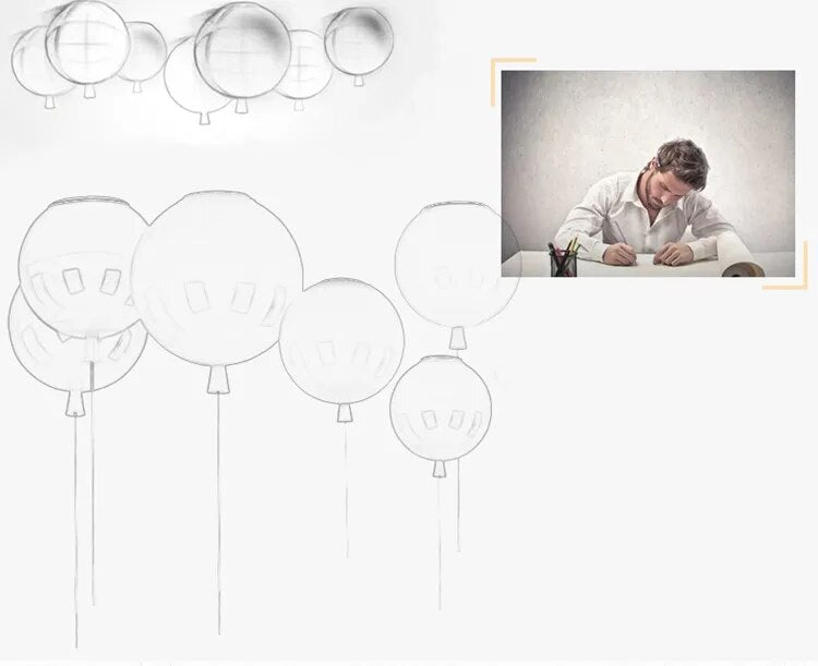 IIS Children's Creative balloons Ceiling lamp