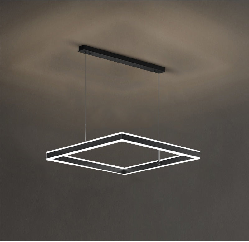 Ylk Square Black/Gold Hanging Lamp