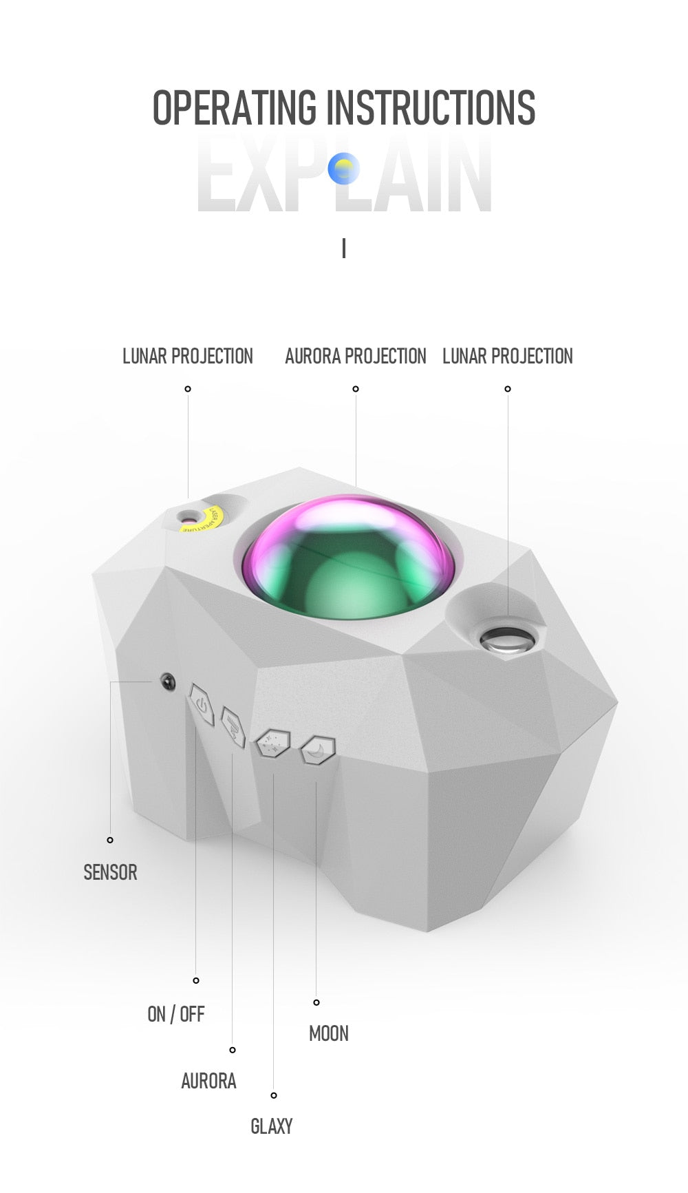 Pq Moon Galaxy Night Light