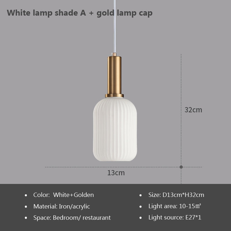 Wad Nordic Colorful Glass Pendant Light