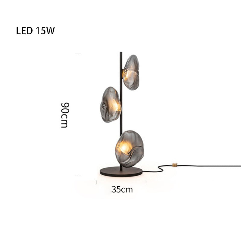 MAK Table/Floor/Stand Cloud Artistic Floor Lamps Glass LED Lighting Gray Nightlight