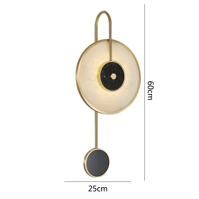 Oud Nordic Round Marble Sconce