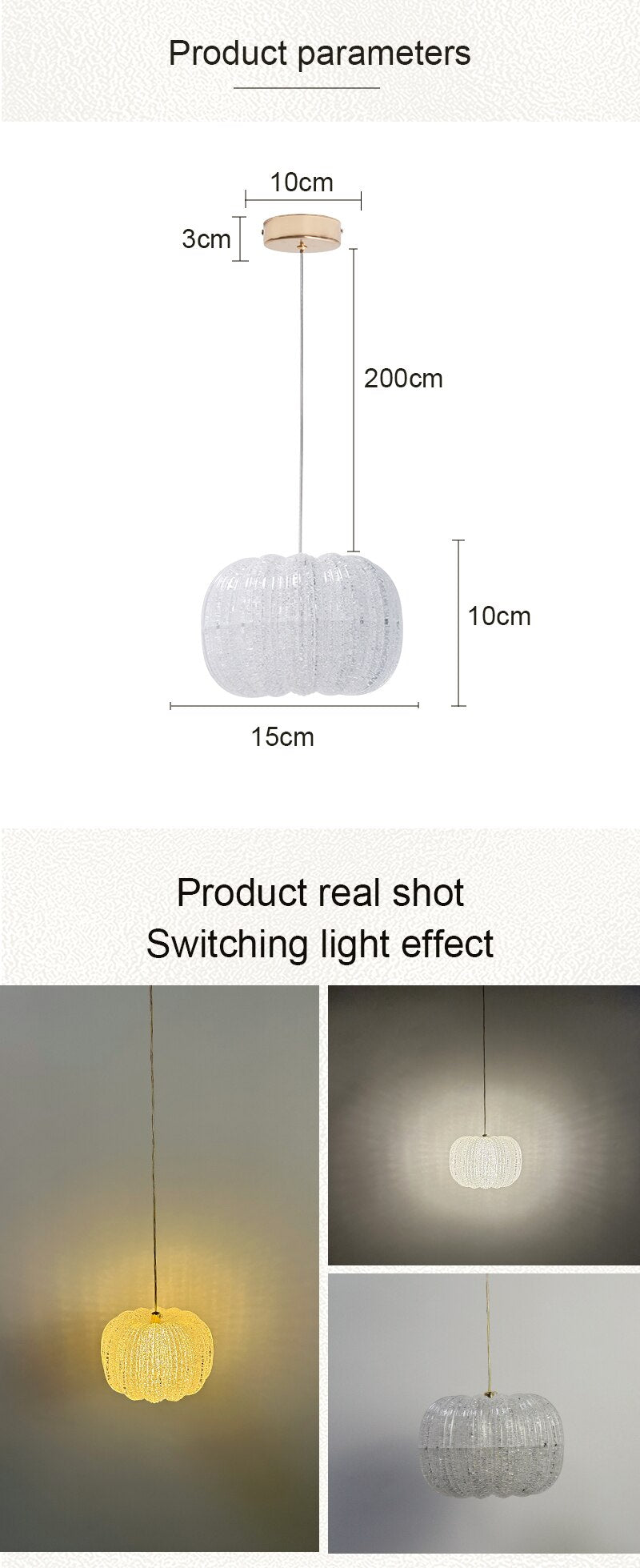 LYF Pumpkin Nordic Pendant Light