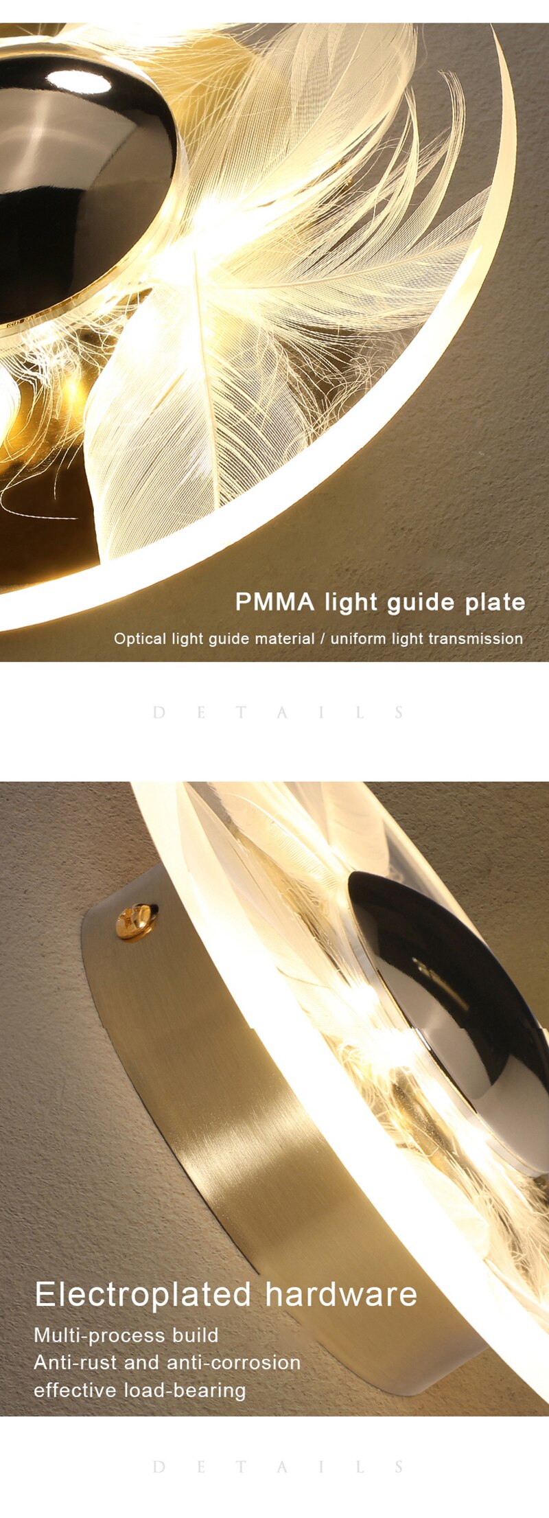 Lyf Feather-Glass LED Wall Lamp