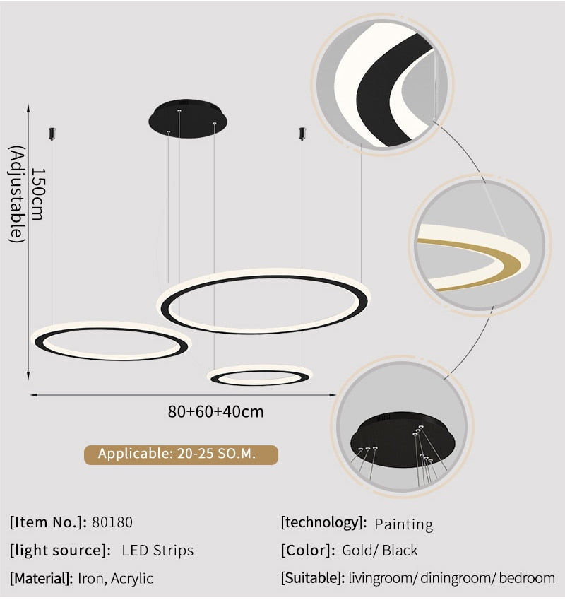 Ylk Ring Design LED Chandelier