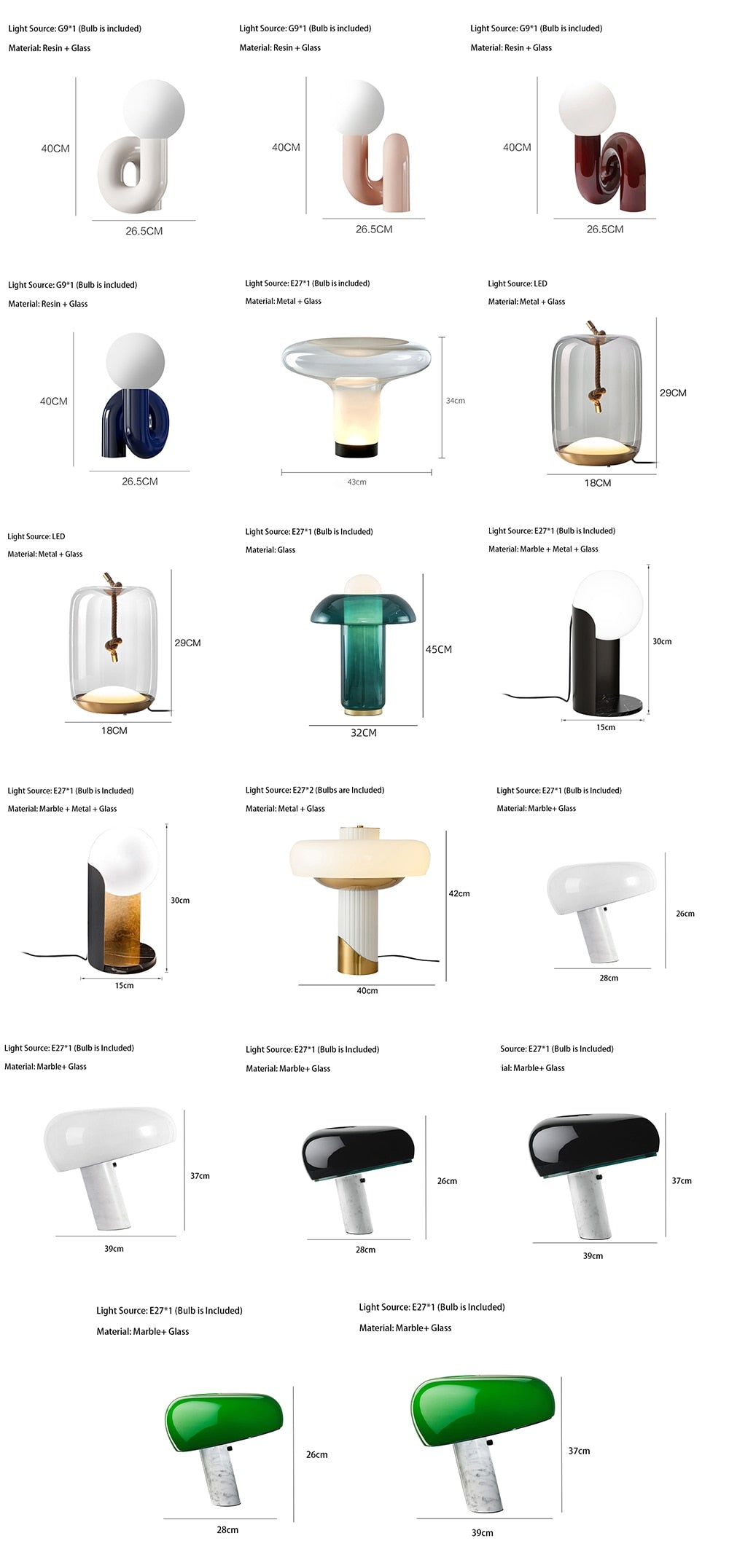 Mak 7-Style Glass Mushroom Lamp