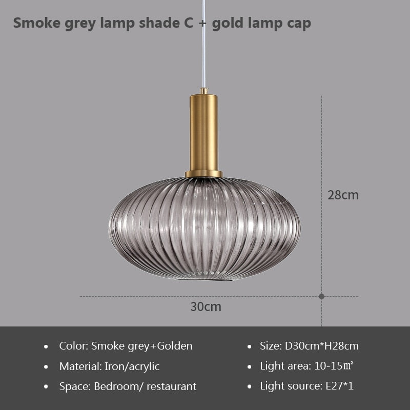 Wad Nordic Colorful Glass Pendant Light