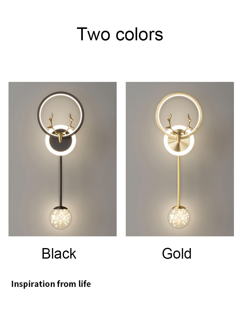 BAN Antler Nordic LED Modern Light Luxury Wall Lamp