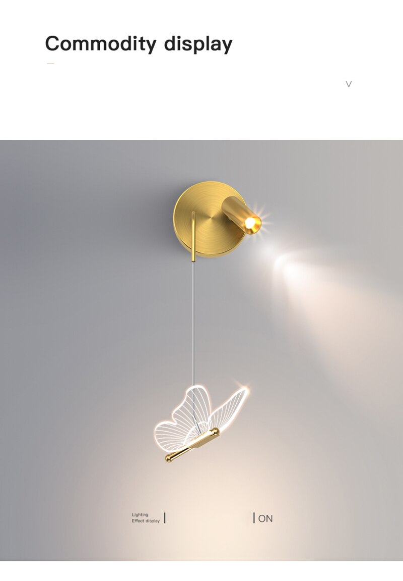 Lyf Nordic Butterfly Spotlight Wall Light