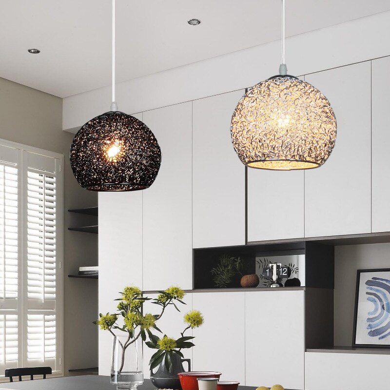 HEN Aerin Spherical Aluminum Wire Pendant Lights Color Macaron Suspension Luminaire