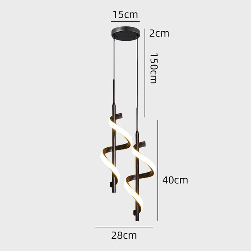 LYF Wall/Pendant The Spiral Lustre LED Light