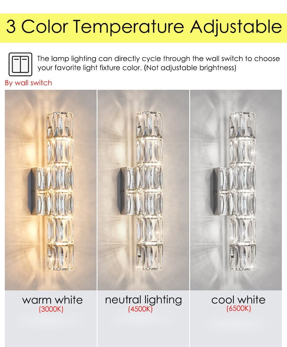 IIS Modern Wall Lamp Interior Lighting Silver Finish G4 Wall Fixture